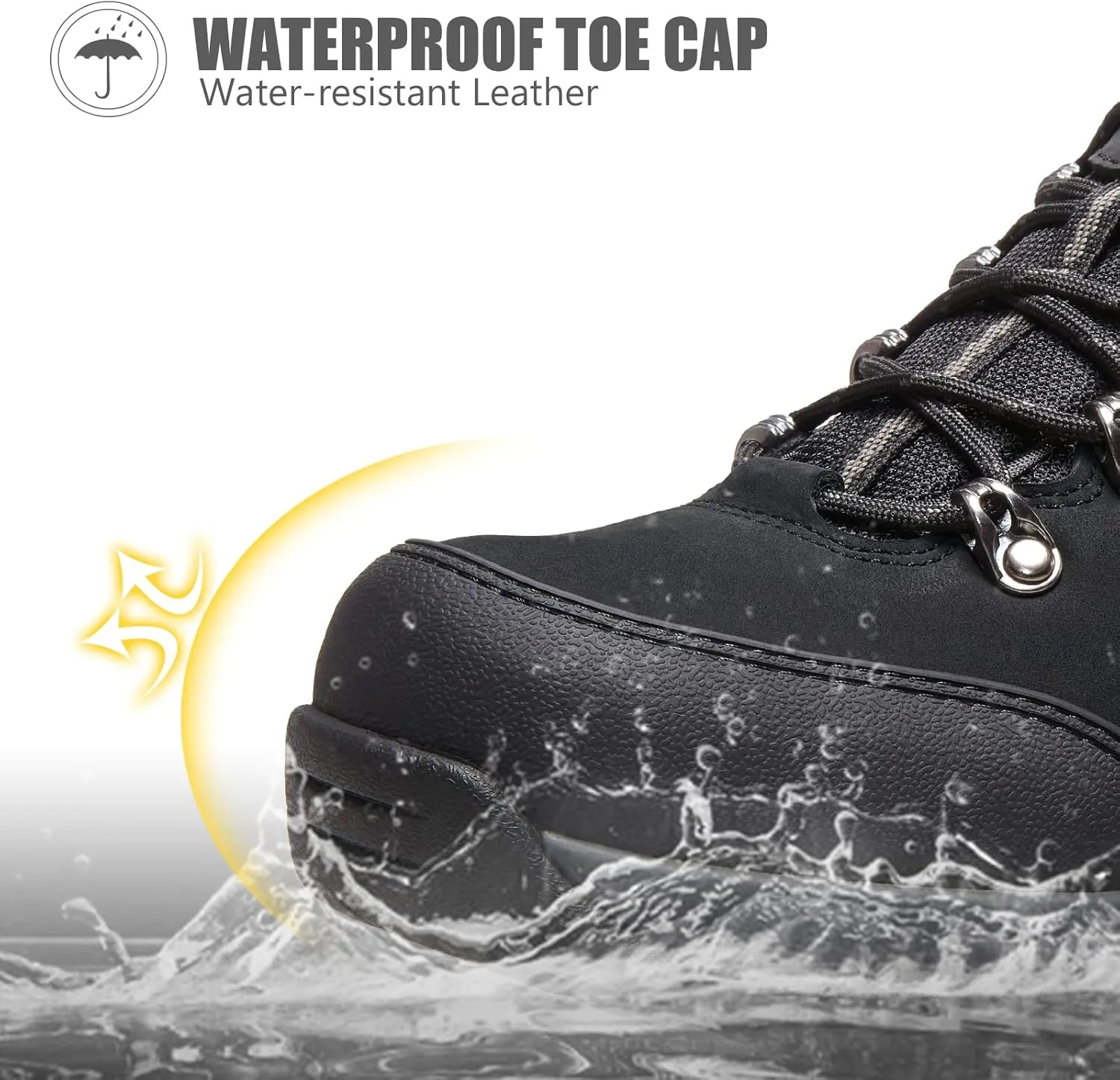 CAMEL CROWN Hiking Shoes Men Trekking Shoe Low Top Outdoor Walking Waterproof Leather Trail Sneakers