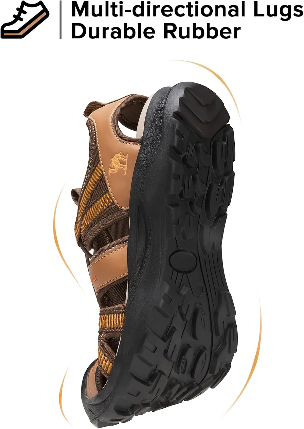 CAMEL CROWN Men's Waterproof Hiking Sandals Closed Toe Water Sandals Athletic Sport Sandals Summer Sandals Beach sandals for Outdoor