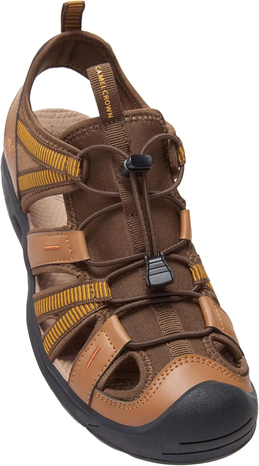 CAMEL CROWN Men's Waterproof Hiking Sandals Closed Toe Water Sandals Athletic Sport Sandals Summer Sandals Beach sandals for Outdoor