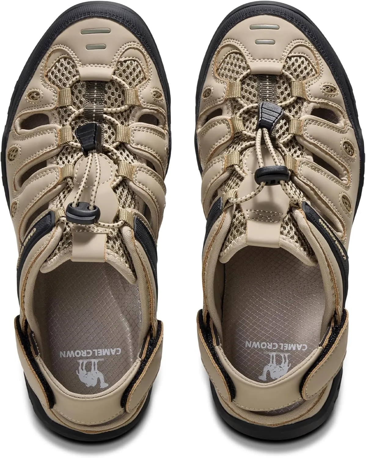 CAMELSPORTS Men's Hiking Sandals Outdoor Sport Closed Toe Walking Sandal Waterproof Non-Slip Summer Fisherman Beach Water Shoes