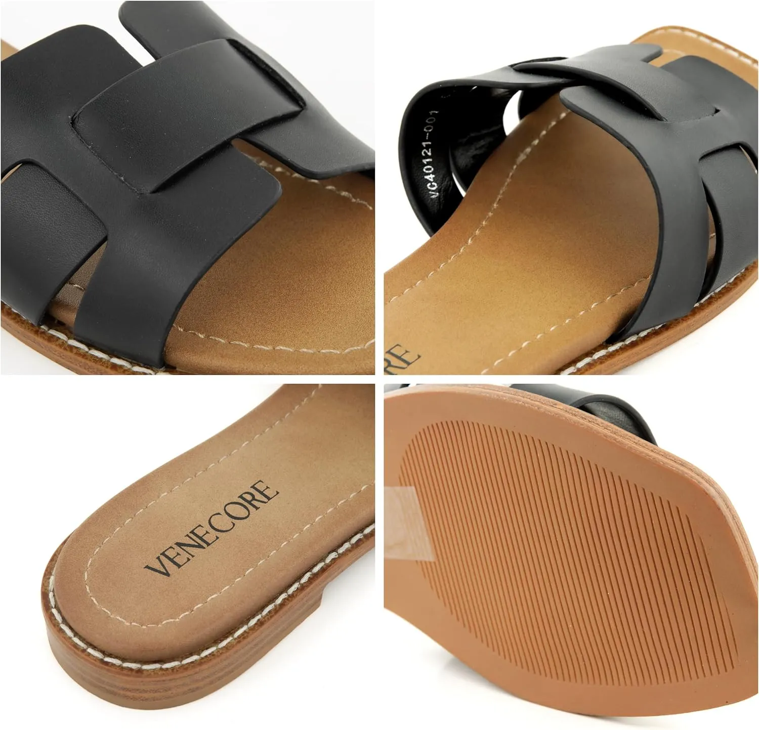 Camila 2 Cross Strap Sandals for Women – Faux Leather Sandals Women’s Summer Shoes – Comfortable Flat Sandals