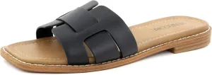 Camila 2 Cross Strap Sandals for Women – Faux Leather Sandals Women’s Summer Shoes – Comfortable Flat Sandals