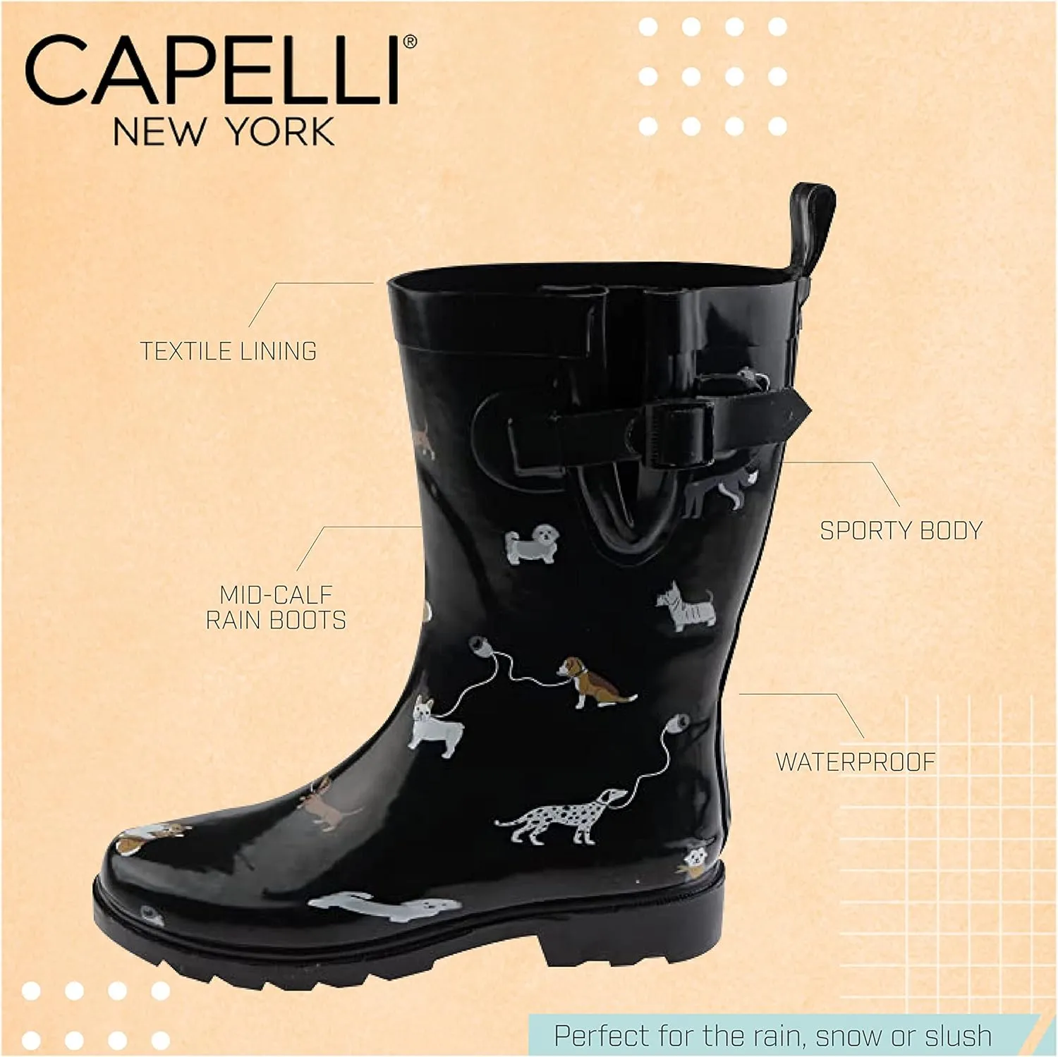 Capelli New York Ladies Tall Rain Boots