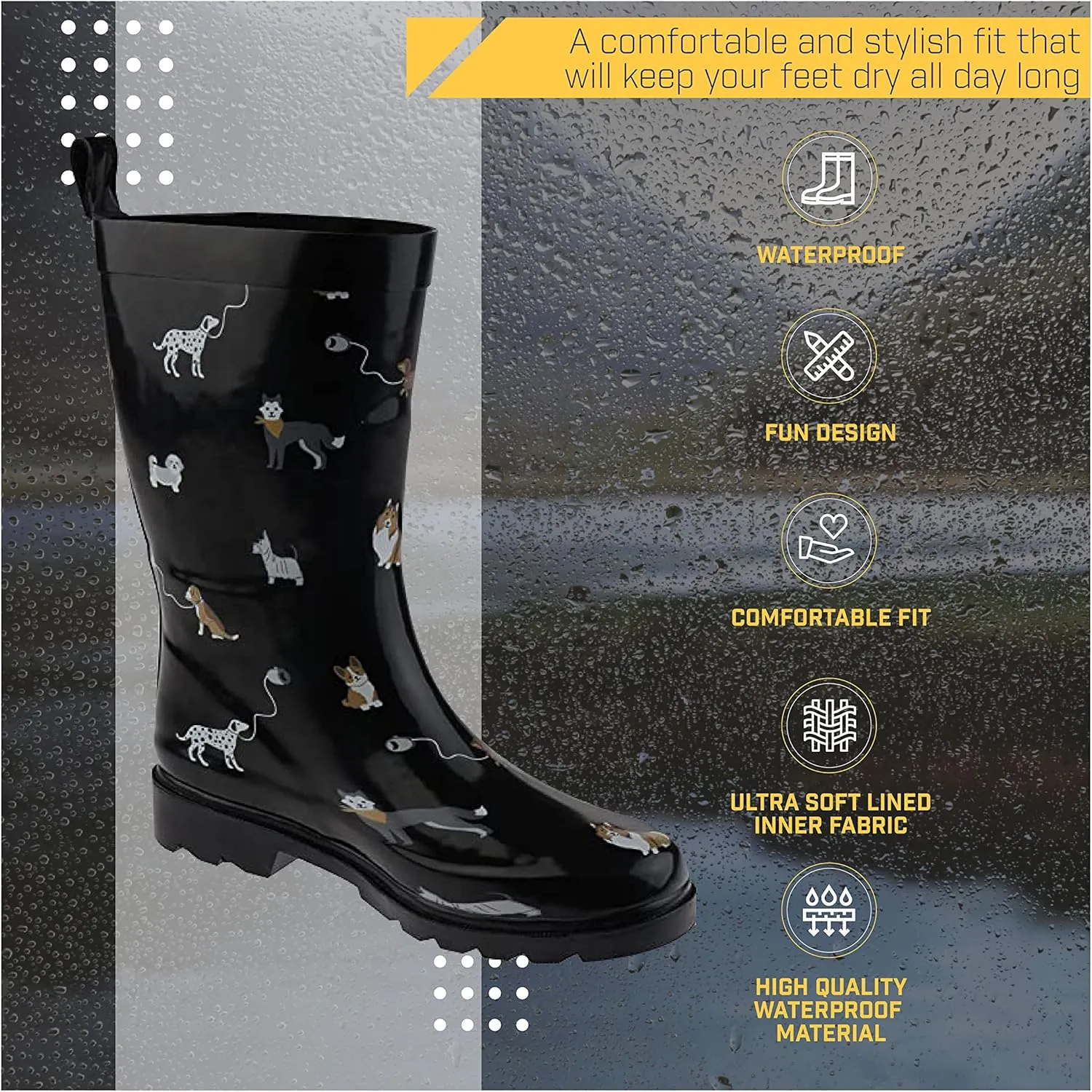 Capelli New York Ladies Tall Rain Boots