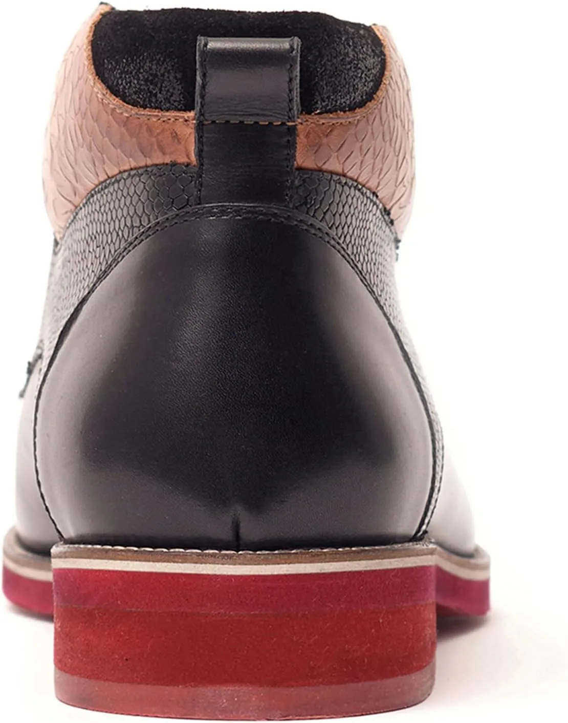 Carlos Santana Morello Lace-Up Traditional Chukka Boots for Men | Lightweight EVA Outsole & Cushion Comfort Leather Footbed | with Crocodile Print on Calfskin Leather