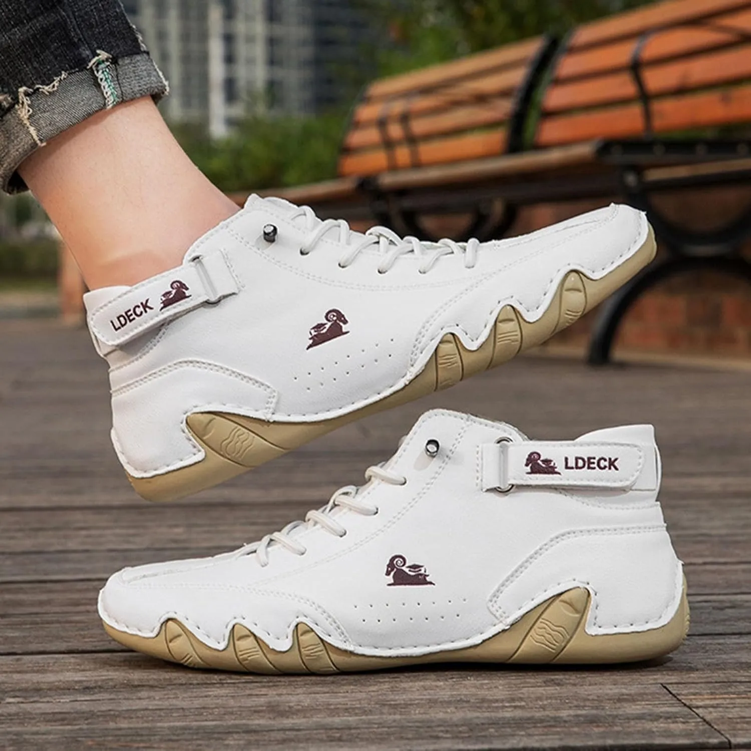 Casual Walking Shoes Boots Spring/Summer Border Popular High Top Men's Shoes Men's Casual Short Boots