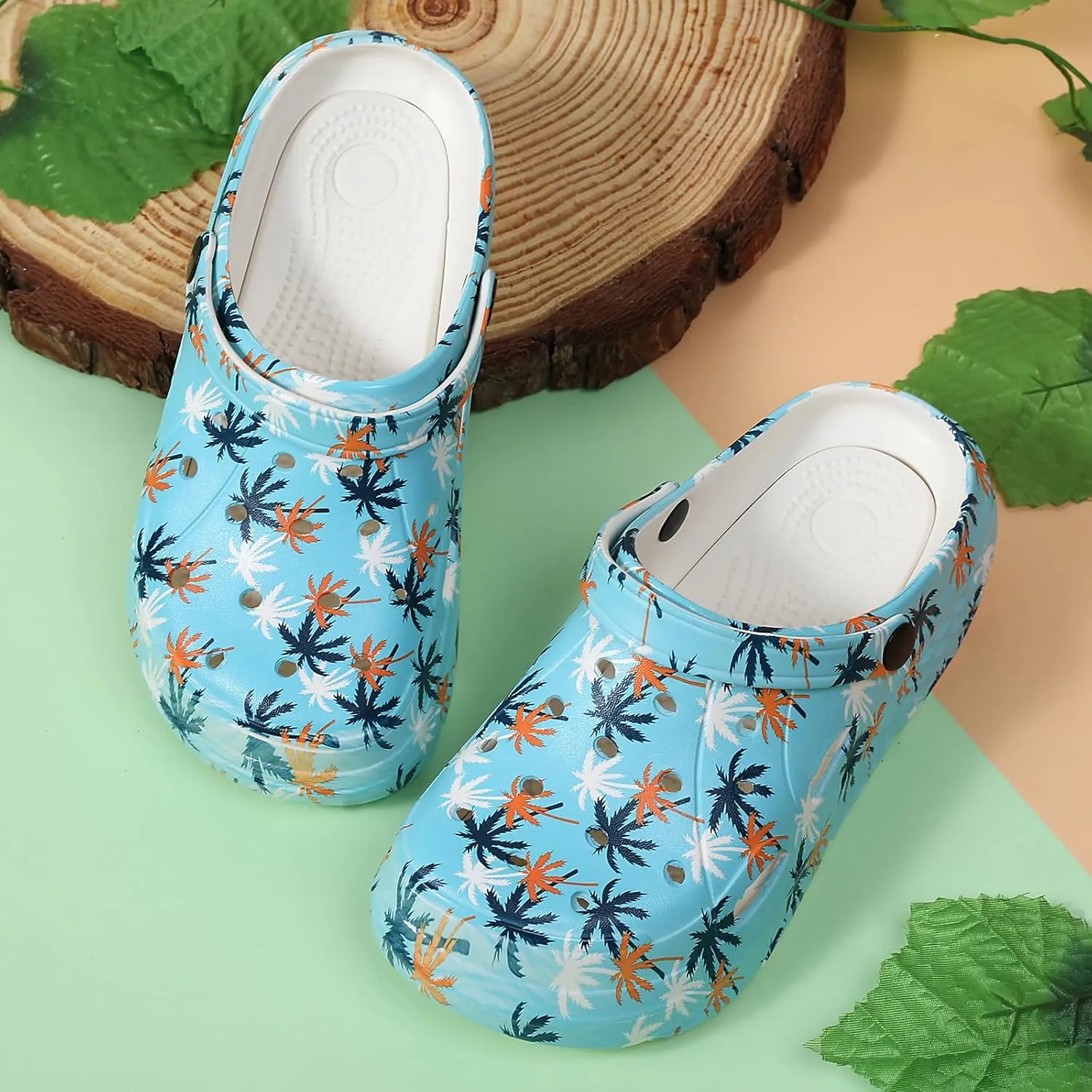 CERYTHRINA Gardener Platform Clogs Slippers Hight Heels Mules Clog Slip on Wedge Sandals