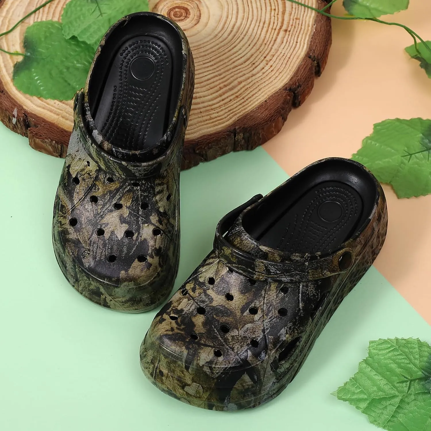 CERYTHRINA Gardener Platform Clogs Slippers Hight Heels Mules Clog Slip on Wedge Sandals