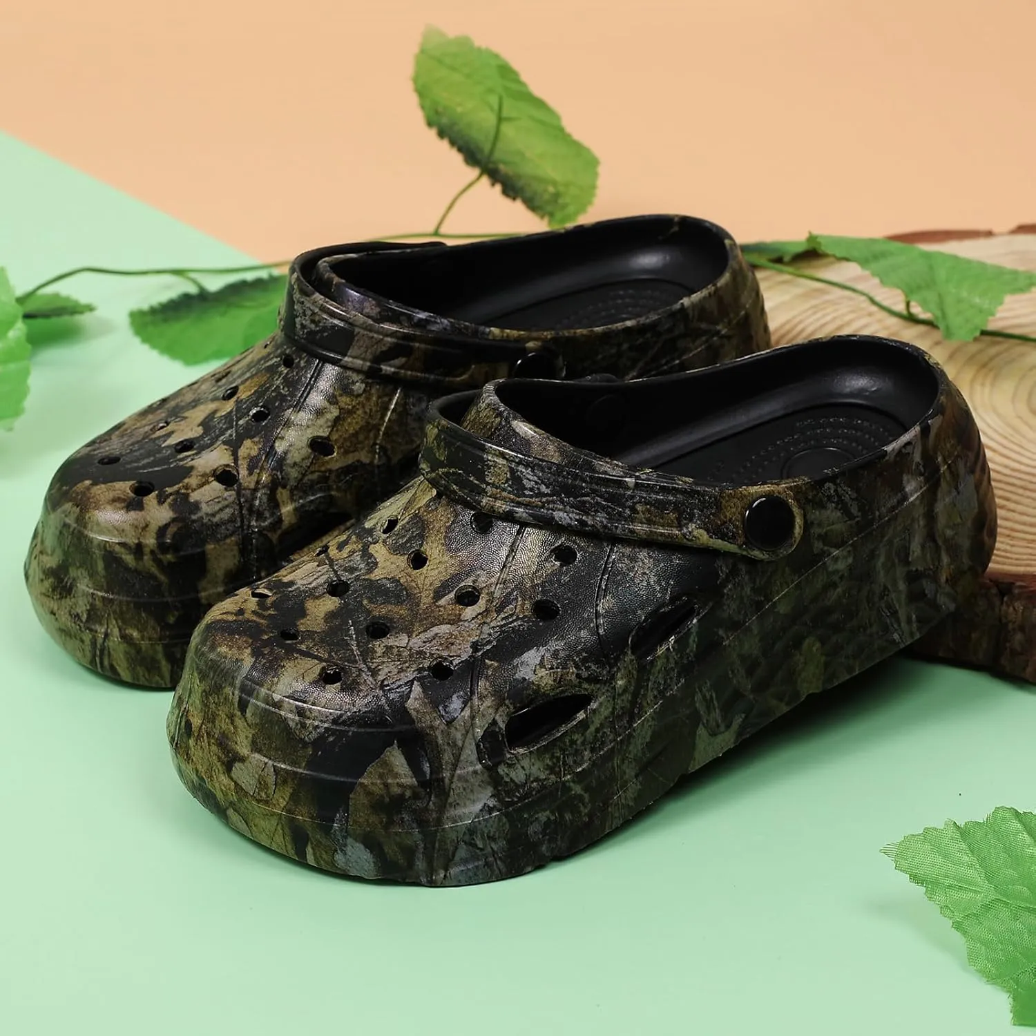 CERYTHRINA Gardener Platform Clogs Slippers Hight Heels Mules Clog Slip on Wedge Sandals