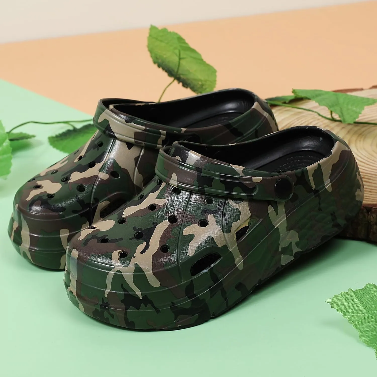 CERYTHRINA Gardener Platform Clogs Slippers Hight Heels Mules Clog Slip on Wedge Sandals