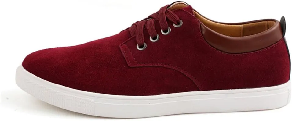ChicWind Men's Casual Suede Lace Up Loafers Classic Flats Sneakers