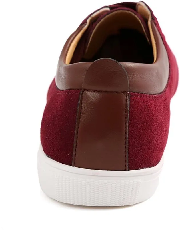 ChicWind Men's Casual Suede Lace Up Loafers Classic Flats Sneakers