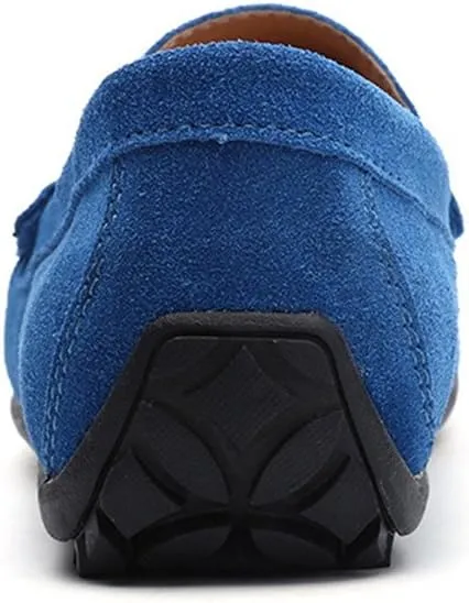ChicWind Men's Suede Leather Penny Loafers Driving Moccasins Slip On Flats Boat Shoes
