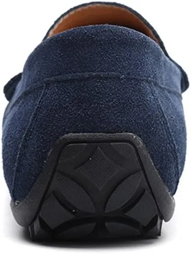 ChicWind Men's Suede Leather Penny Loafers Driving Moccasins Slip On Flats Boat Shoes