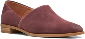 Clarks Women's Pure Belle Loafers, Burgundy Suede, 7 Wide