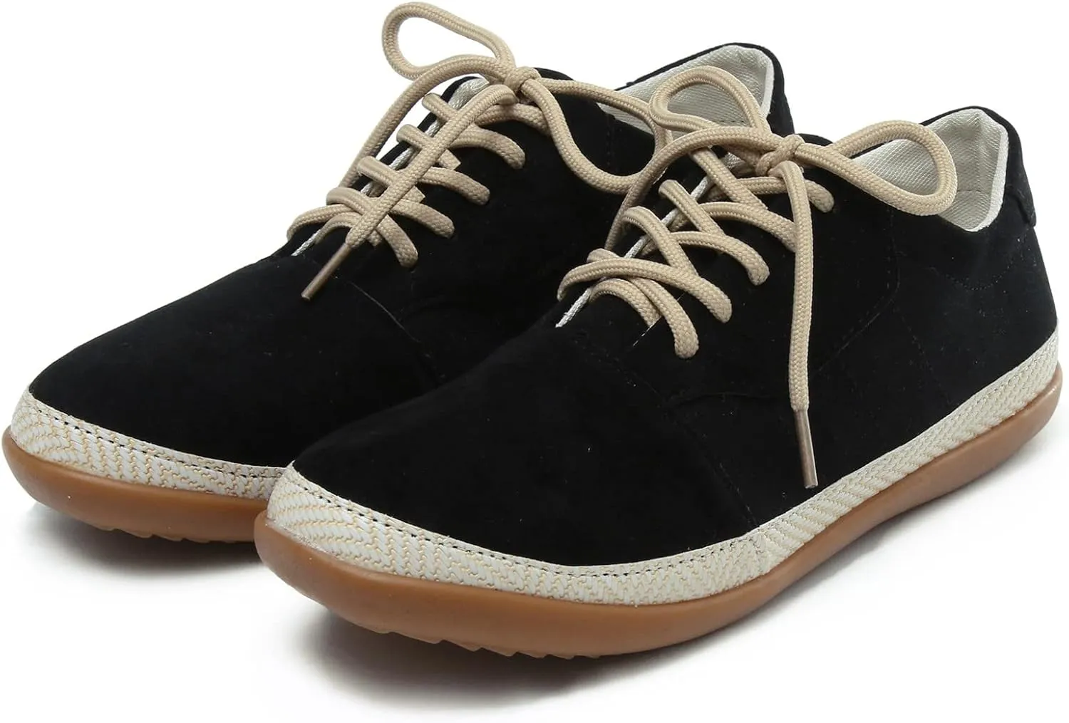 Color Comfortable Breathable Toe Solid Round Casual Up Women Flat Shoes Lace Single Womens Casual Shoes Size 8 1/2