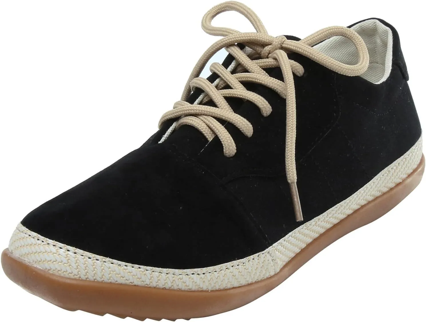 Color Comfortable Breathable Toe Solid Round Casual Up Women Flat Shoes Lace Single Womens Casual Shoes Size 8 1/2