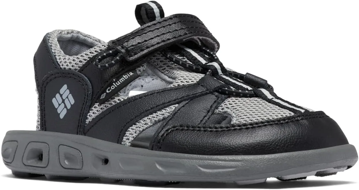 Columbia Youth Techsun Wave Sandal, Black/Steam, 9