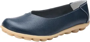 Comfortable Leather Shoes for Women Solid Non Slip 女式平底鞋 Shoes Soft Walking Driving Business Casual Elevator