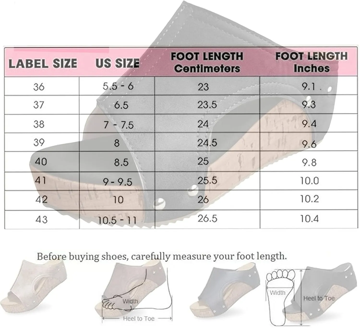Cork Wedges & Platform Slides, Womens Comfy Wedge Orthopedic Sandals Summer Platform Cork Wedges