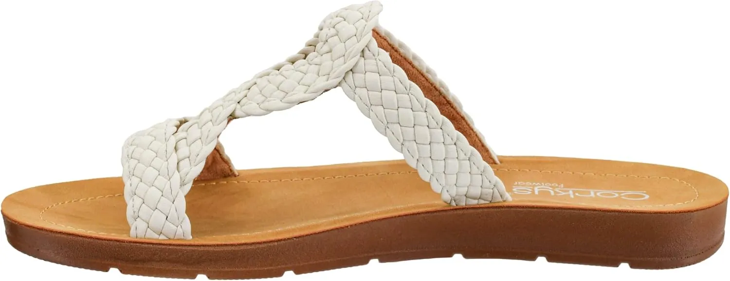 Corkys Footwear Womens All Tangled Up Sandals - With Flexible Comfortable Soles, Woven Straps, And A Chic Keyhole Design - Chic and Stylish Summer Sandals
