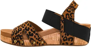 Corkys Footwear Women's Better With Time 2-Inch Wedge - Timeless Wide Toe Strap With Cut Outs, Elastic Gore Strap Around Ankle, And EVA Insoles For All-Day Comfort