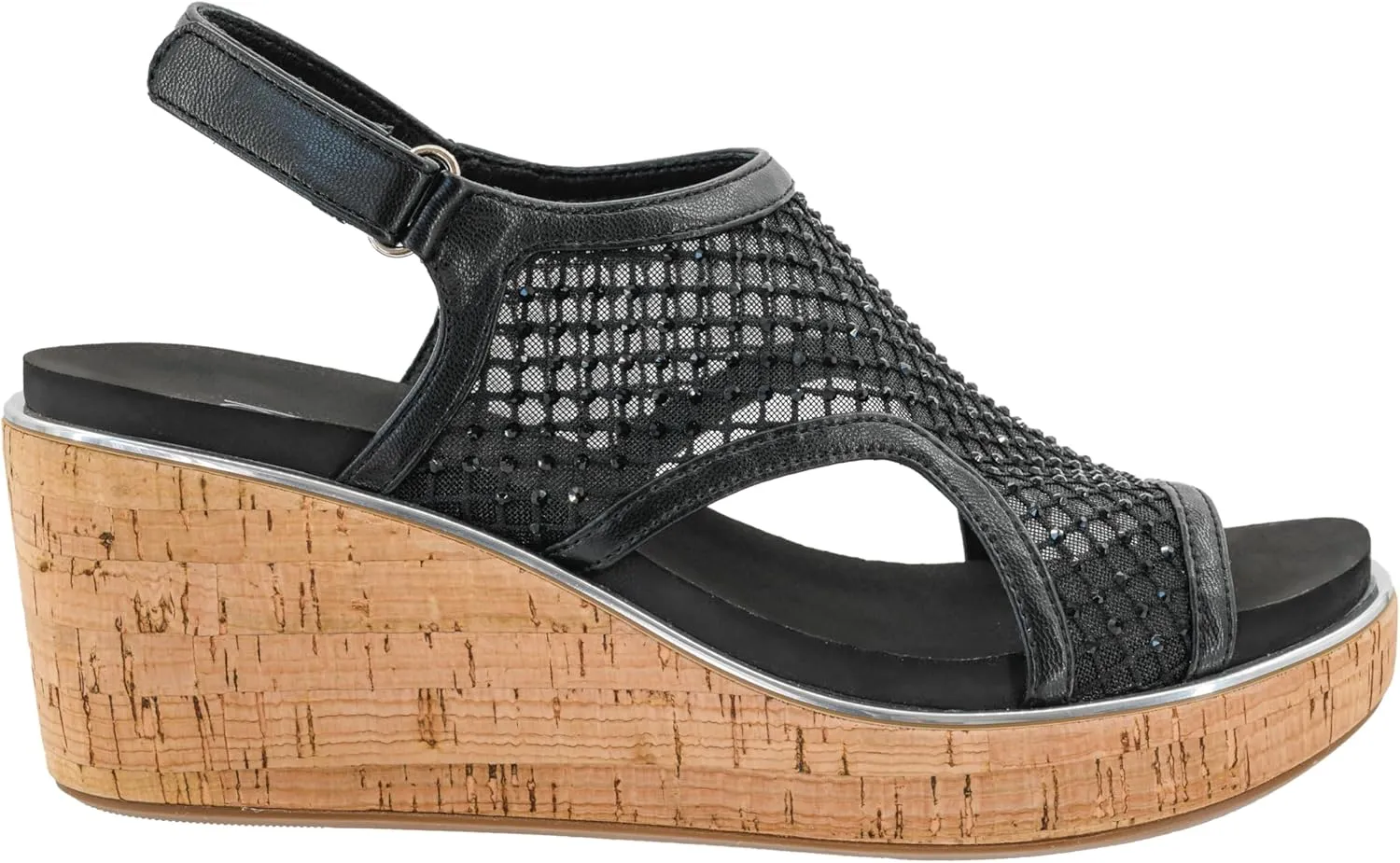 Corkys Footwear Womens Carley Wedges, Featuring Corkys EVA Foam Cushioned Insoles, A 2.5 Inch Heel, Lightweight For All Day Wear, And Hook And Loop Closure