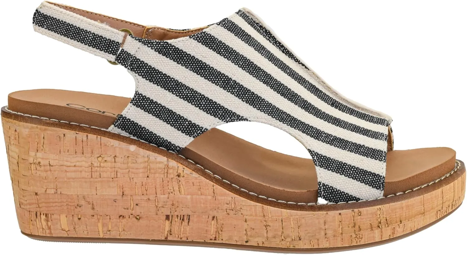 Corkys Footwear Womens Carley Wedges, Featuring Corkys EVA Foam Cushioned Insoles, A 2.5 Inch Heel, Lightweight For All Day Wear, And Hook And Loop Closure