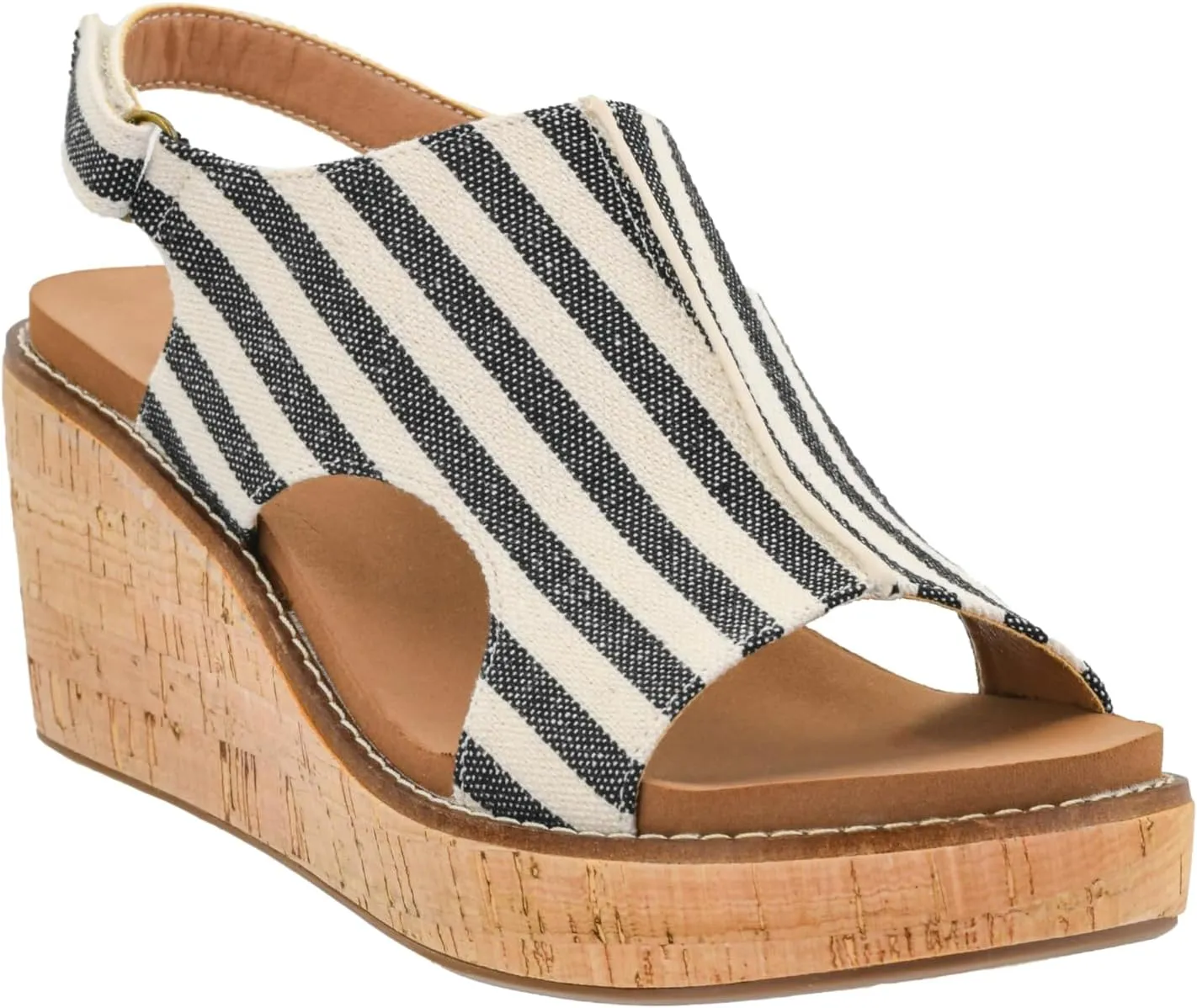 Corkys Footwear Womens Carley Wedges, Featuring Corkys EVA Foam Cushioned Insoles, A 2.5 Inch Heel, Lightweight For All Day Wear, And Hook And Loop Closure