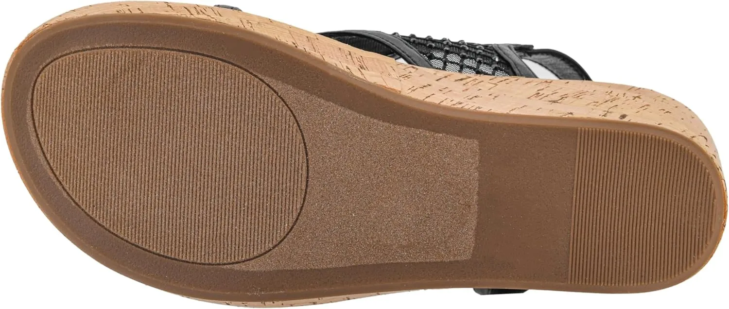 Corkys Footwear Womens Carley Wedges, Featuring Corkys EVA Foam Cushioned Insoles, A 2.5 Inch Heel, Lightweight For All Day Wear, And Hook And Loop Closure