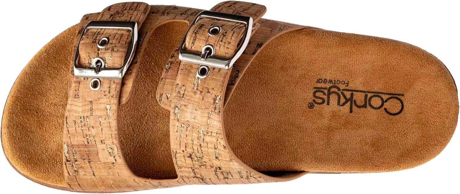 Corkys Footwear Women's Dash Sandals - Featuring Two Straps With Adjustable Buckles, A Soft Lined and Cushioned Insole, and All Day Wear - Chic and Trendy