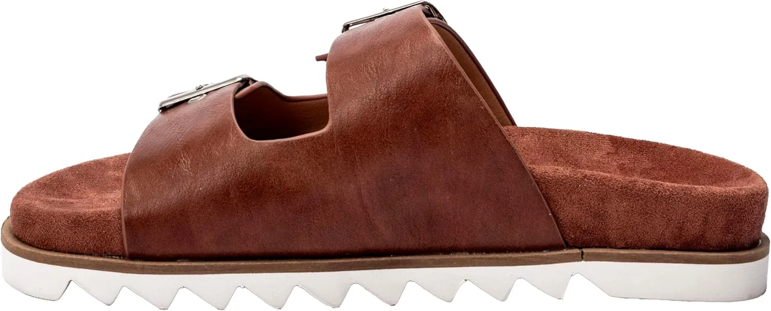 Corkys Footwear Women's Dash Sandals - Featuring Two Straps With Adjustable Buckles, A Soft Lined and Cushioned Insole, and All Day Wear - Chic and Trendy