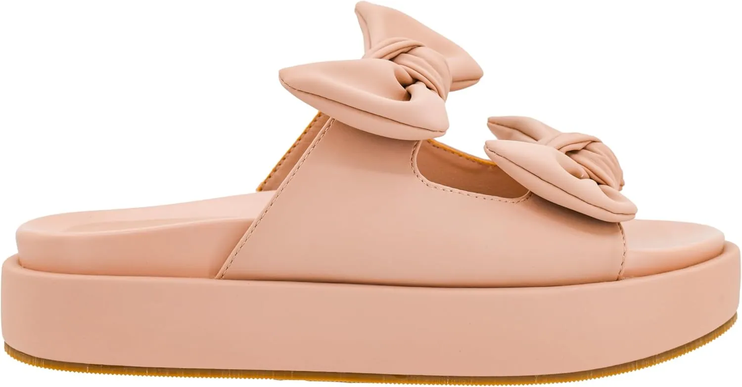 Corkys Footwear Women's Lil Bit Knotty 1.5-Inch Platform Sandal - Featuring Two Straps Adorned With Bows And A Lightly Cushioned Insole For All Day Wear