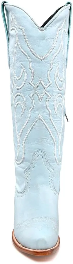 CORRAL LADIE'S BABY BLUE EMBROIDERY TALL TOP, LEATHER SOLE, COWHIDE LEATHER, URBAN BOOTS, Z5254