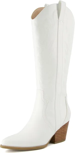 CUSHIONAIRE Women's Caress tall western boot  Memory Foam, Wide Widths Available