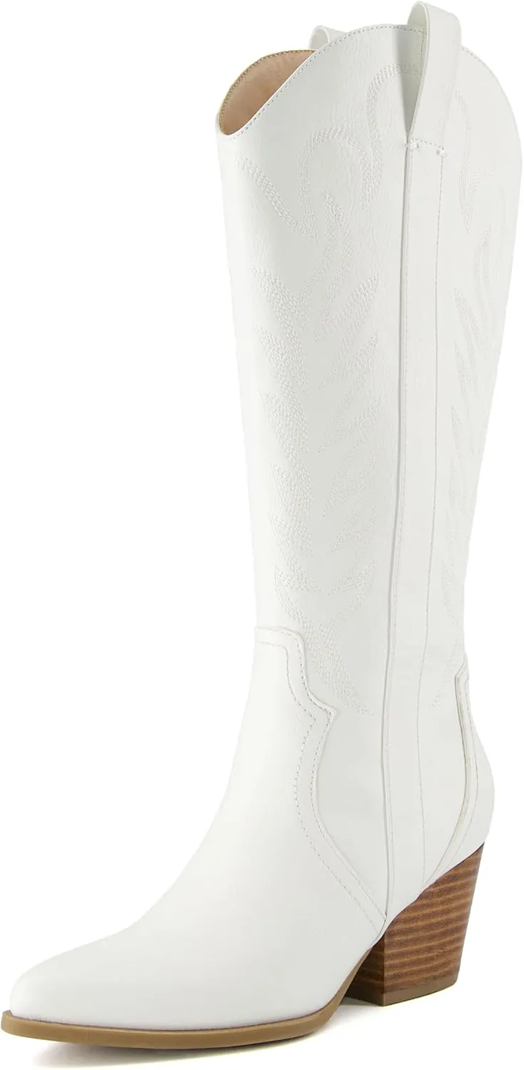 CUSHIONAIRE Women's Caress tall western boot  Memory Foam, Wide Widths Available
