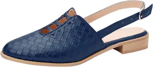 Cutout Sandal for Women Fashion Pointed Toe Closed Toe Weave Strap Buckle Casual Flat Sandalias Summer Comfortable Low Heel Slides Mules Shoes