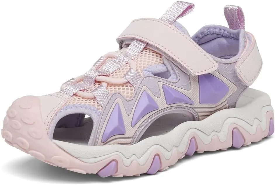 Dannto Boy's Girl's Sport Sandals Summer Closed Toe Outdoor Water Athletic Sandals (Little Kid/Big Kid)