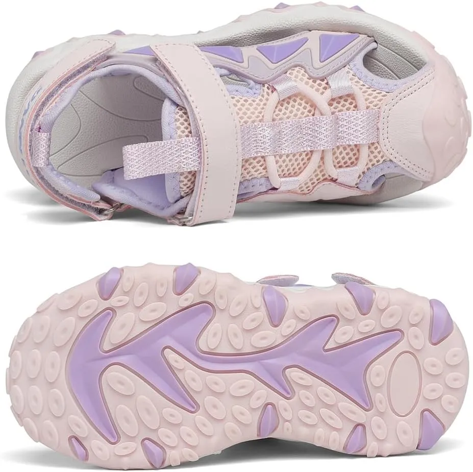 Dannto Boy's Girl's Sport Sandals Summer Closed Toe Outdoor Water Athletic Sandals (Little Kid/Big Kid)