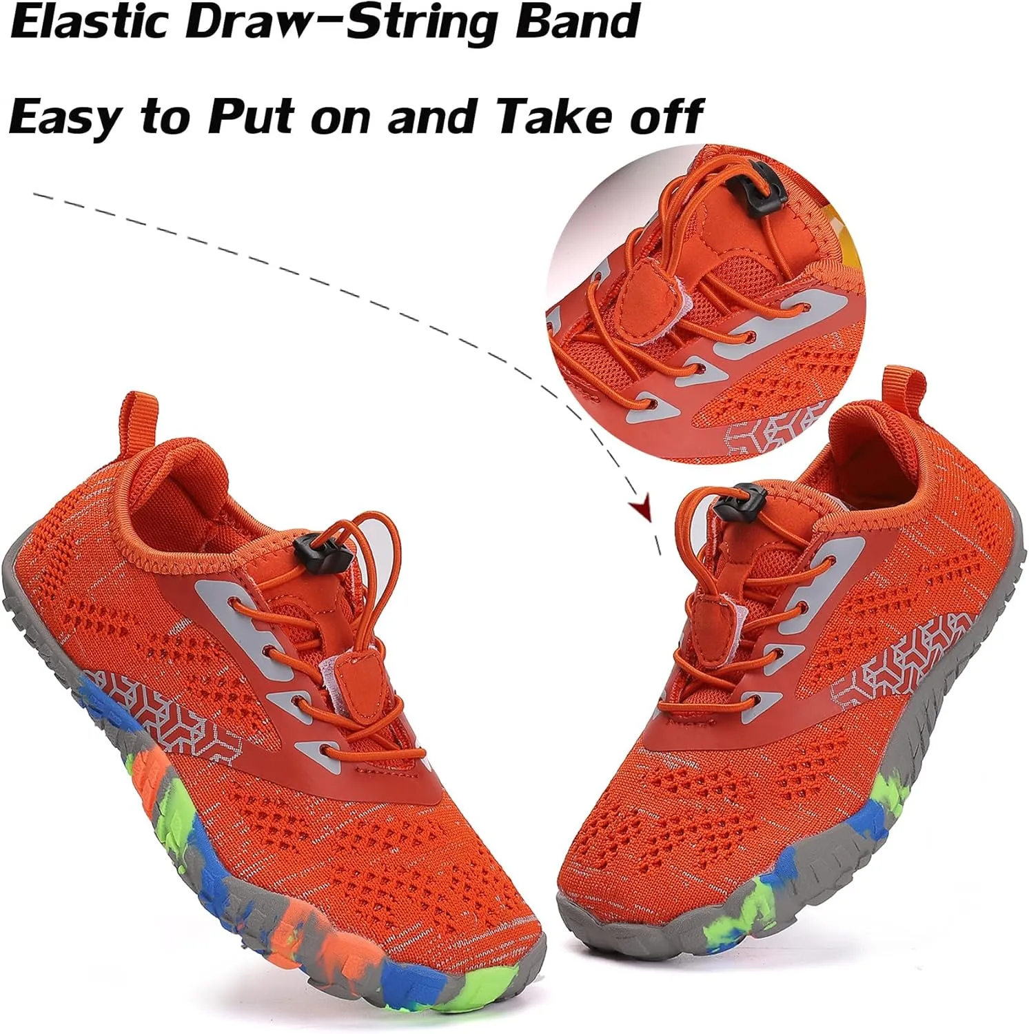 DimaiGlobal Kids Barefoot Shoes Boys Trail Running Shoes Girls Running Shoes Sneakers Athletic Tennis Shoes Toddler Little Kid Big Kid