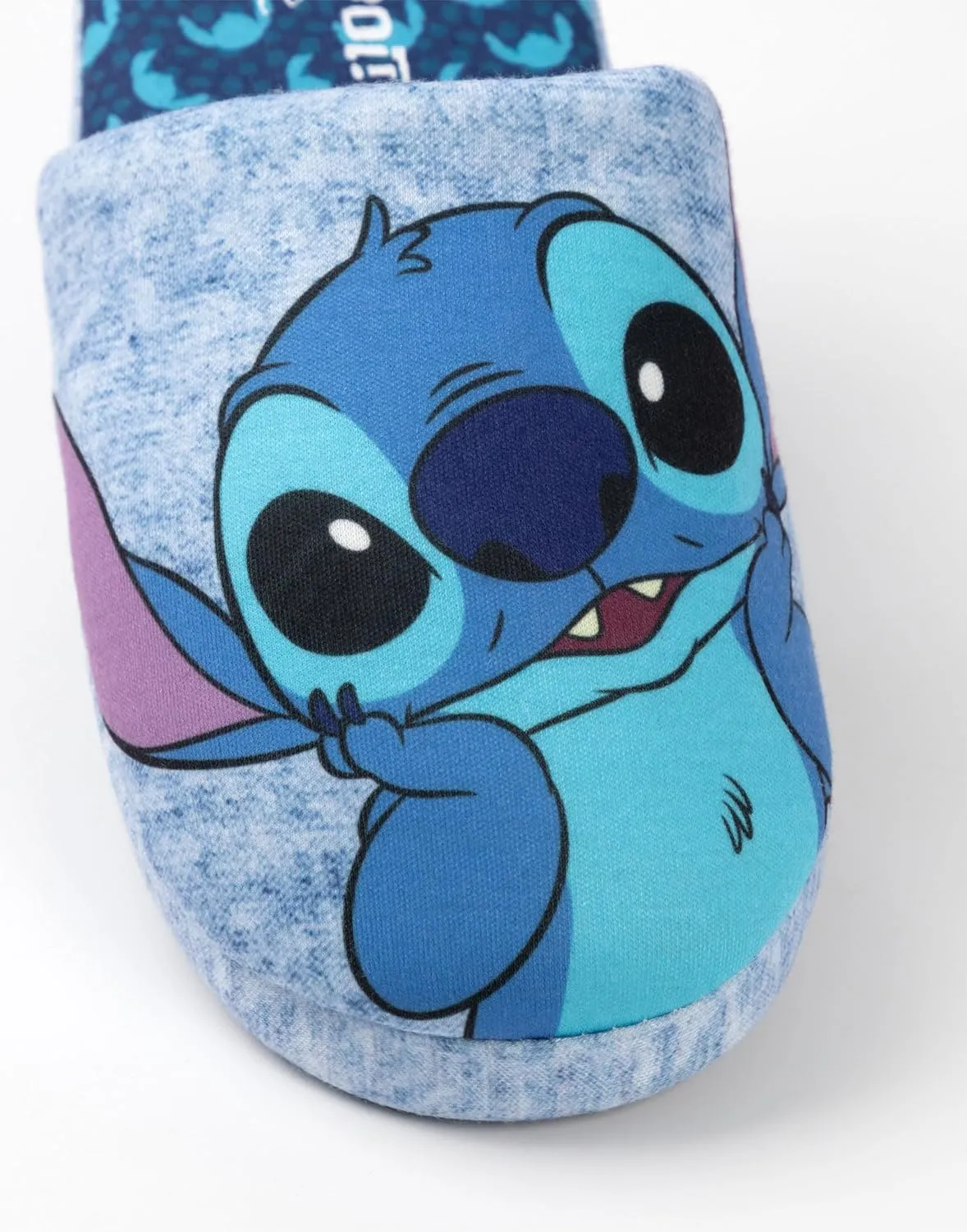 Disney Stitch Slippers in Blue | Ladies Slip-On Character House Loafers | Lilo & Stitch Kidult Merchandise