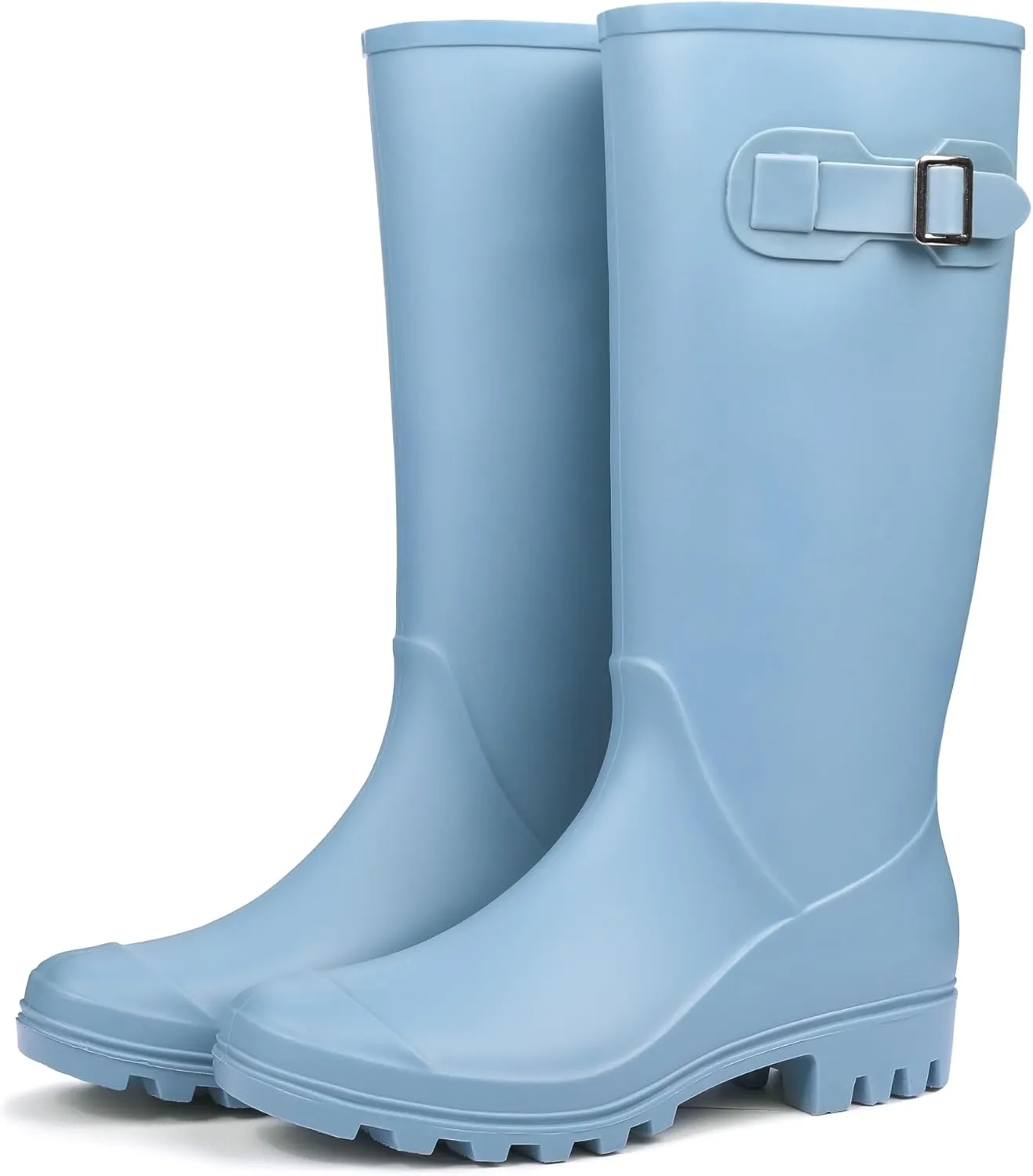 DKSUKO Women's Tall Rain Boots Garden Boots Waterproof Wellington Rubber Boots