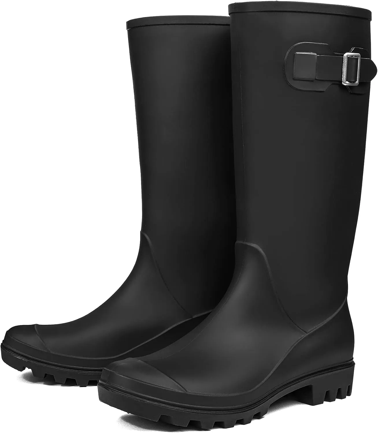 DKSUKO Women's Tall Rain Boots Garden Boots Waterproof Wellington Rubber Boots