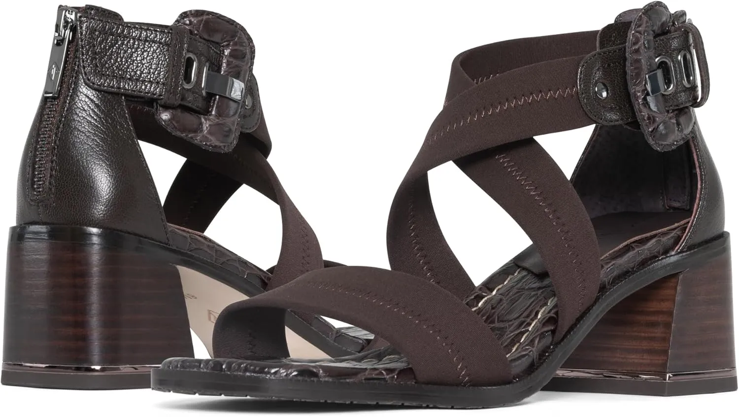 Donald Pliner Women's Helen Strap Sandals, 2,25" Block Heels Women's Summer Sandals, Open-Toe Sandals for All-Day Wear