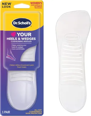 Dr. Scholl's Love Your Flats & Sandals and Heels & Wedges 3/4 Length Insoles, All-Day Comfort, 1 Pair Each