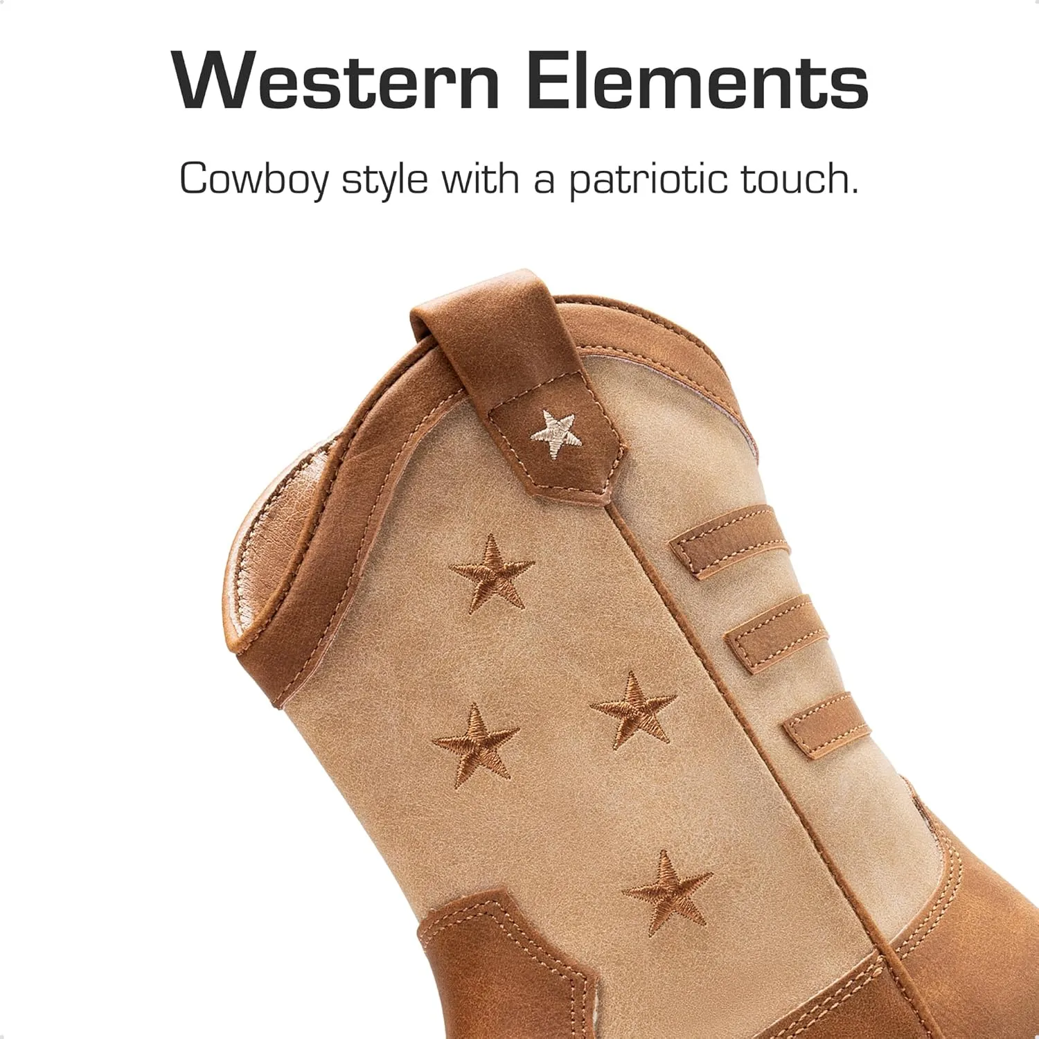 DREAM PAIRS Boys Girls Cowboy Boots Kids Western Riding Mid Calf Boots with Side Zipper (Toddler/Little Kid/Big Kid)