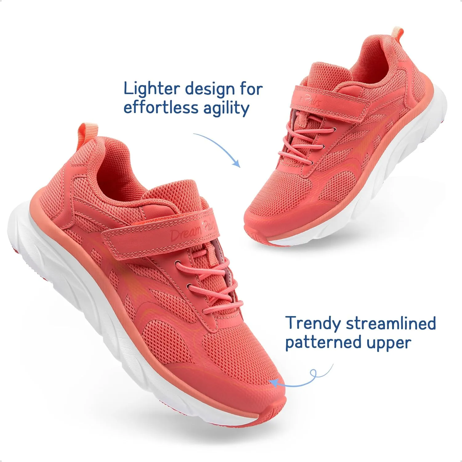 DREAM PAIRS Boys Girls Sneakers Kids Tennis Running Shoes EZ-ONs EZ-Plays Athletic Sport Gym Lightweight Breathable Shoes