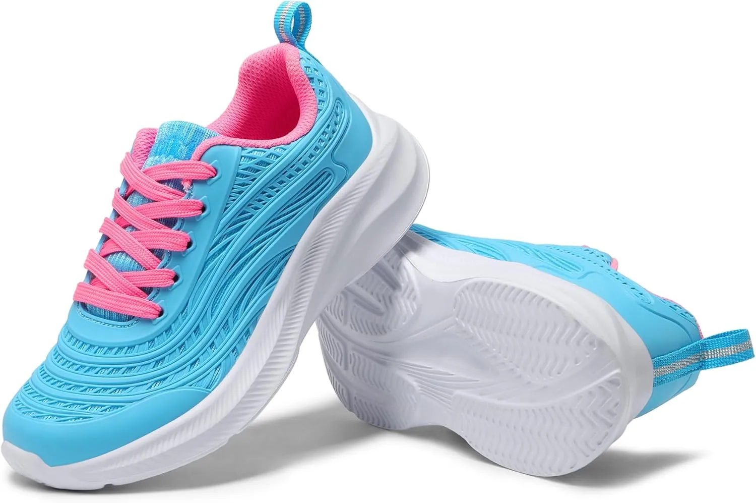 DREAM PAIRS Girls Boys Shoes Kids Tennis Sparkle Glitter Lace up Athletic Running Sneakers