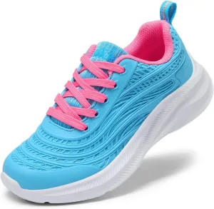 DREAM PAIRS Girls Boys Shoes Kids Tennis Sparkle Glitter Lace up Athletic Running Sneakers