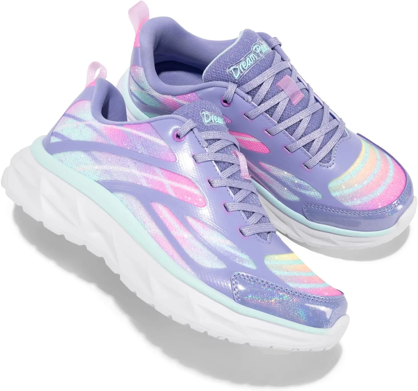 DREAM PAIRS Girls Shoes Sneakers Kids Tennis Shoes Lightweight Lace Up Running Casual Walking Shoes